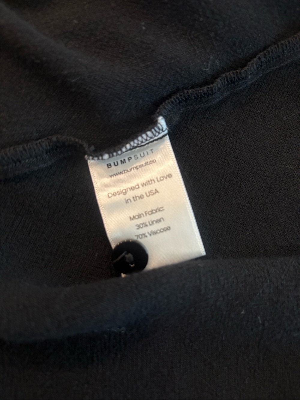 Bumpsuit Black Oversized Button Up Relaxed Maternity Postpartum Shirt Top Medium - Picture 6 of 12